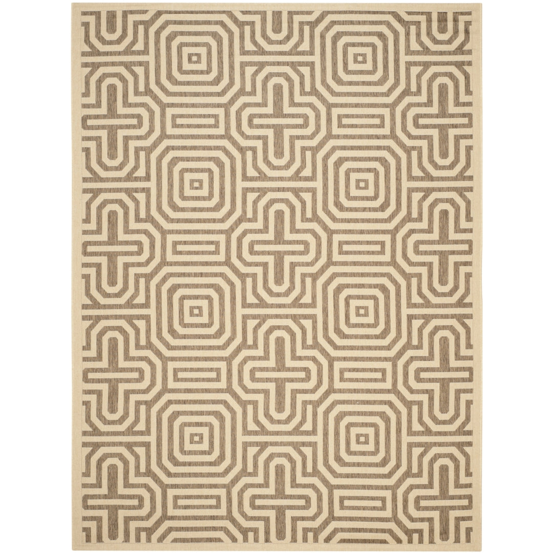 SAFAVIEH Outdoor CY2962-3001 Courtyard Natural / Brown Rug Image 11