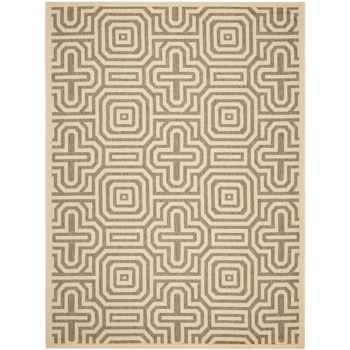SAFAVIEH Outdoor CY2962-3001 Courtyard Natural / Brown Rug Image 11