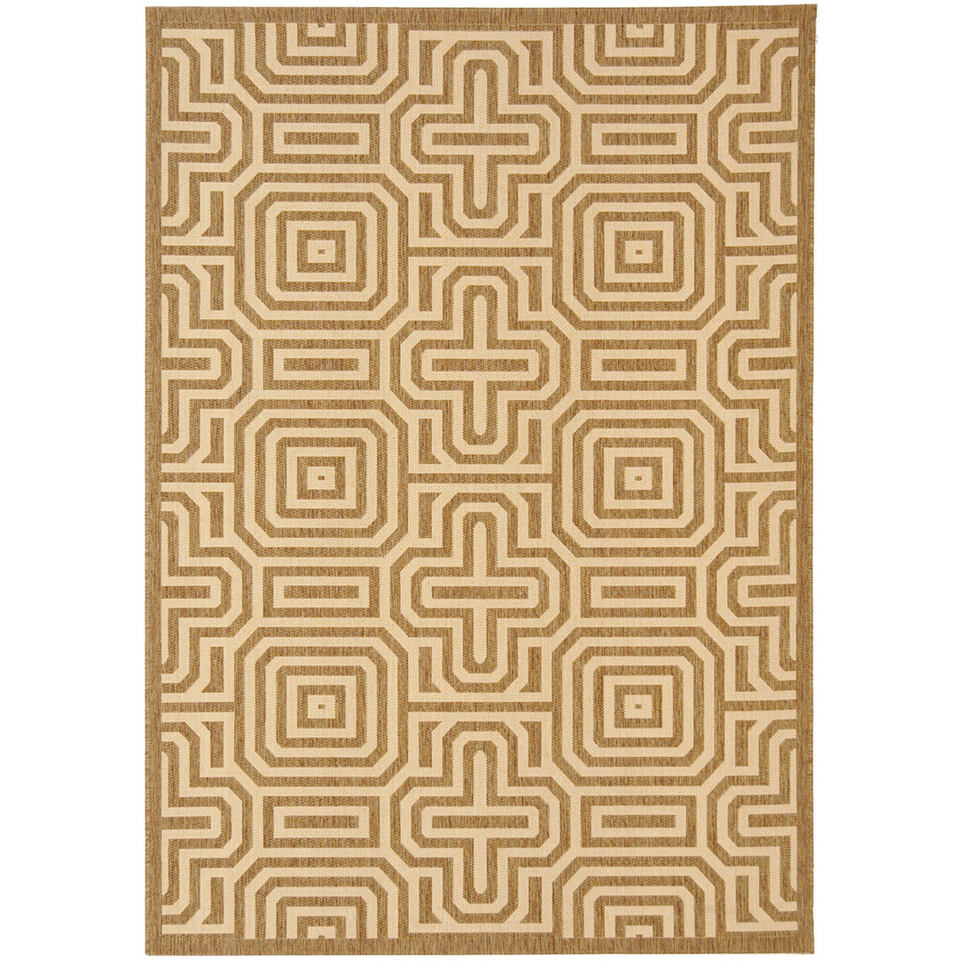 SAFAVIEH Outdoor CY2962-3009 Courtyard Brown / Natural Rug Image 3