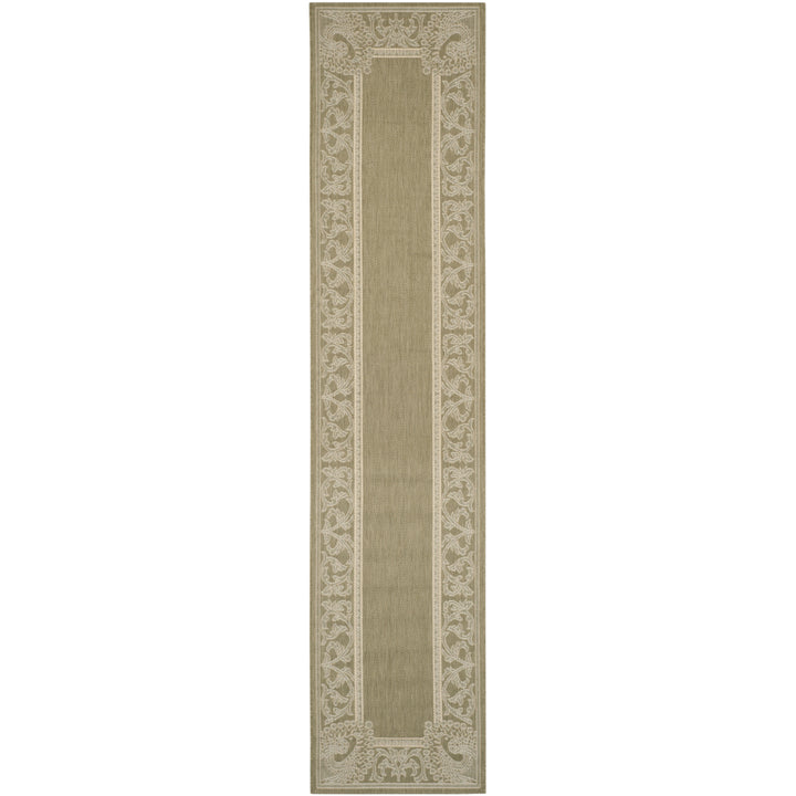 SAFAVIEH Outdoor CY2965-1E06 Courtyard Olive / Natural Rug Image 3