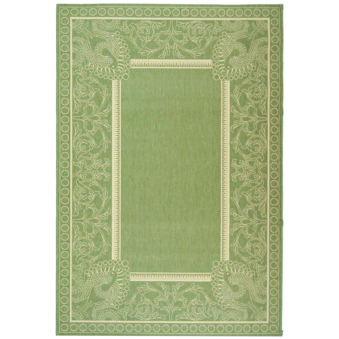 SAFAVIEH Outdoor CY2965-1E06 Courtyard Olive / Natural Rug Image 7