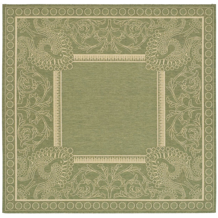 SAFAVIEH Outdoor CY2965-1E06 Courtyard Olive / Natural Rug Image 9