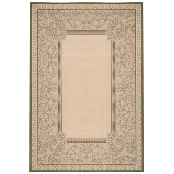 SAFAVIEH Outdoor CY2965-1E01 Courtyard Natural / Olive Rug Image 8