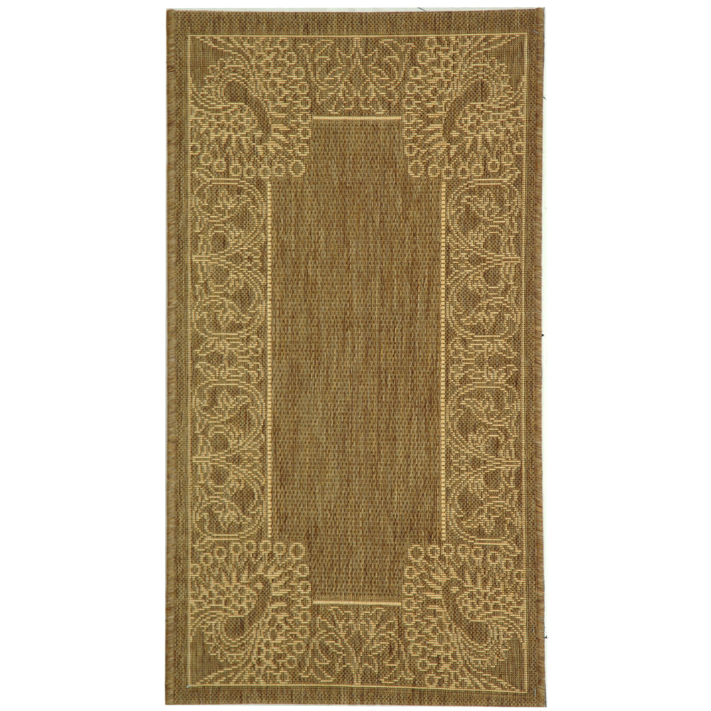 SAFAVIEH Outdoor CY2965-3009 Courtyard Brown / Natural Rug Image 2
