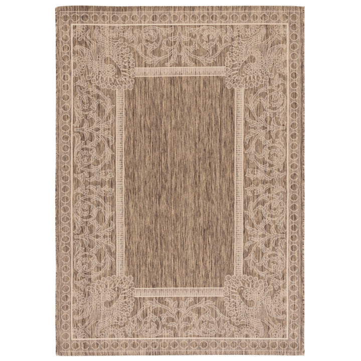 SAFAVIEH Outdoor CY2965-3009 Courtyard Brown / Natural Rug Image 5