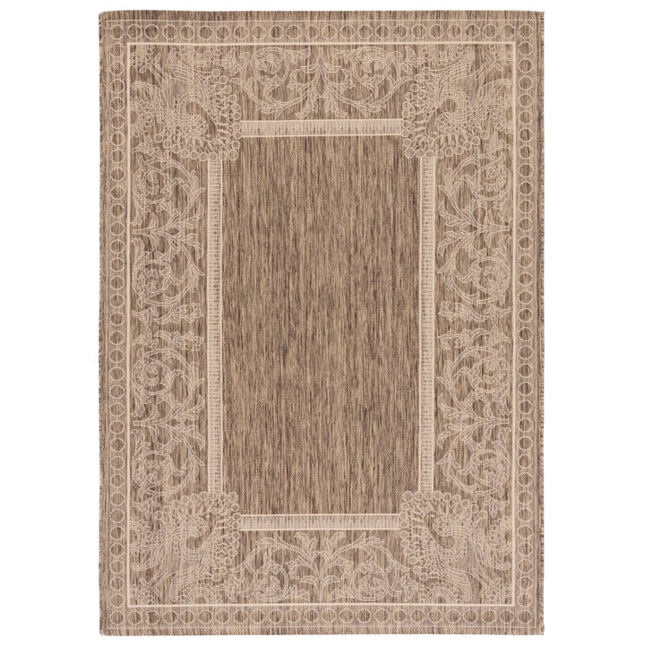 SAFAVIEH Outdoor CY2965-3009 Courtyard Brown / Natural Rug Image 1