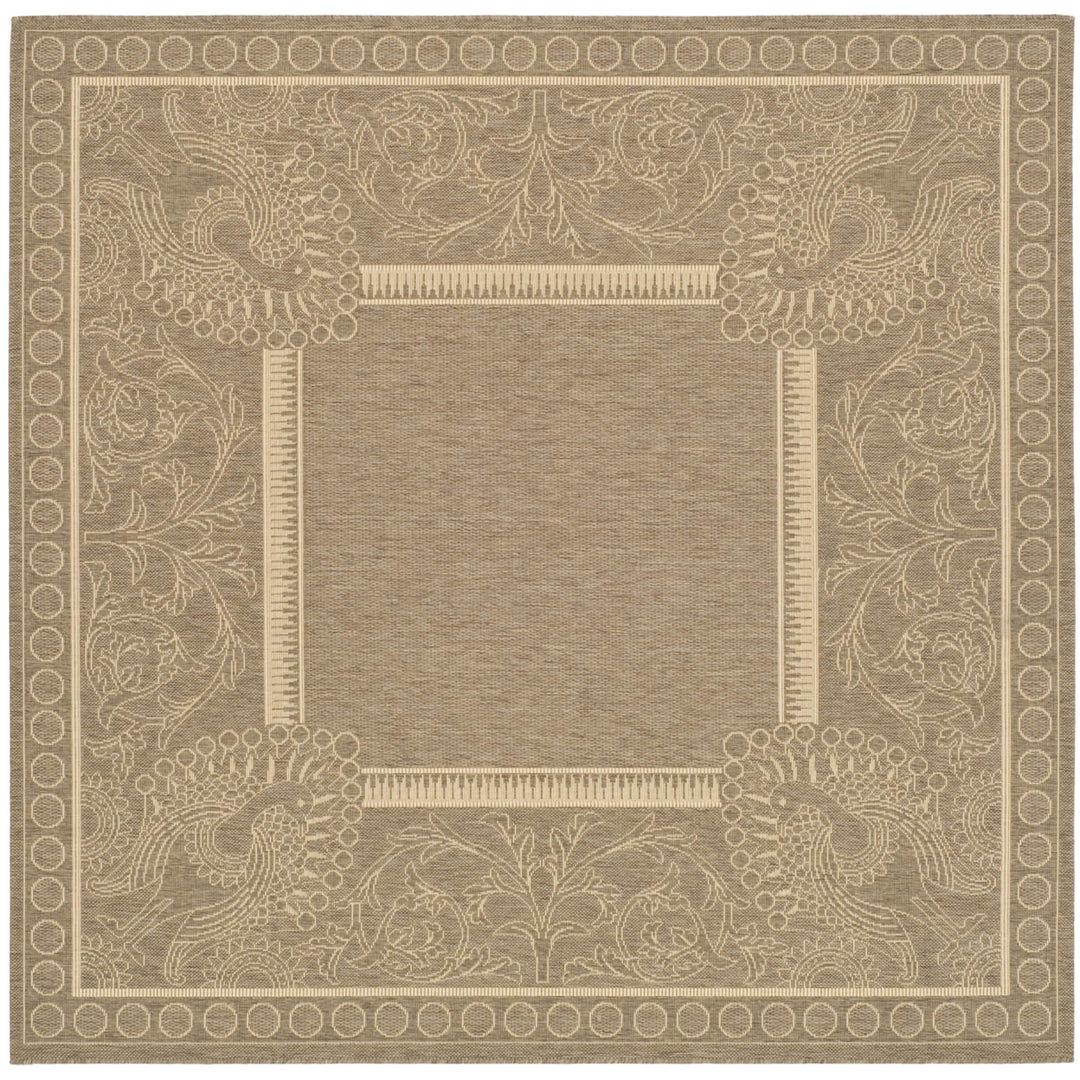 SAFAVIEH Outdoor CY2965-3009 Courtyard Brown / Natural Rug Image 9