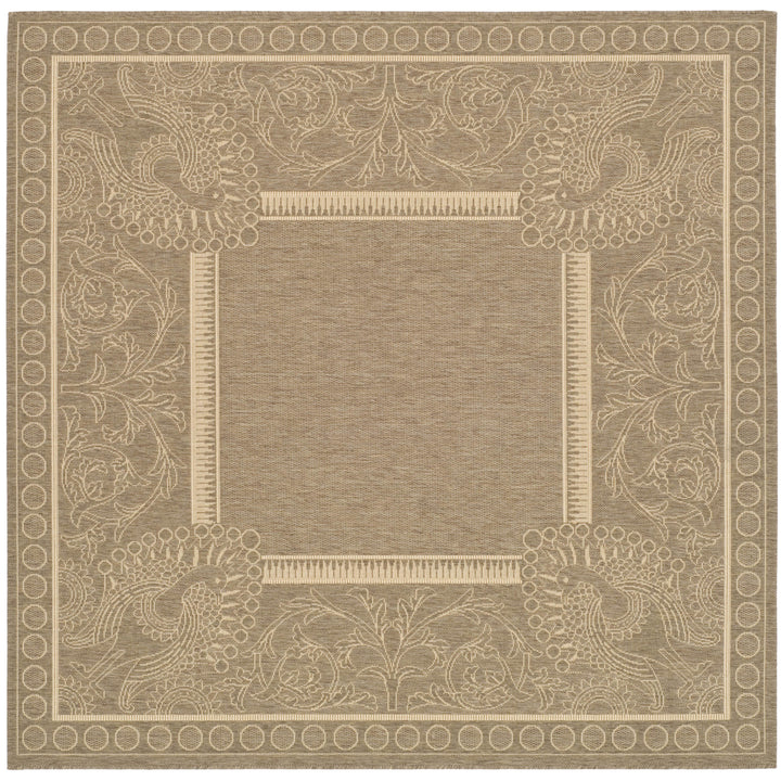 SAFAVIEH Outdoor CY2965-3009 Courtyard Brown / Natural Rug Image 9