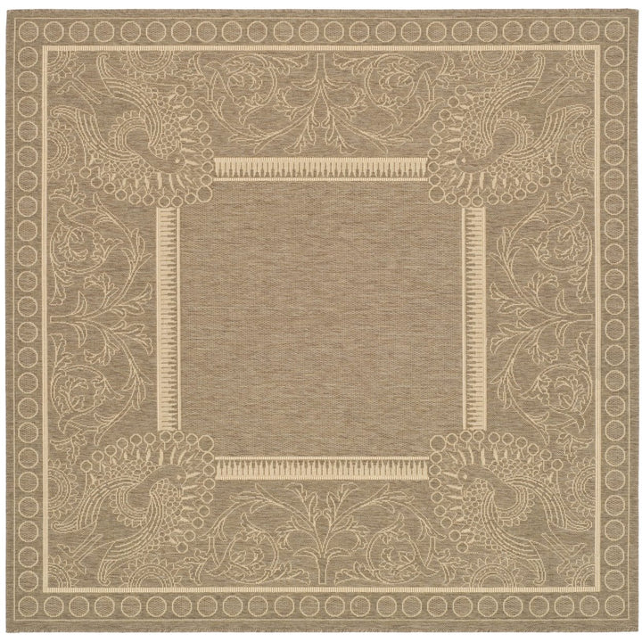 SAFAVIEH Outdoor CY2965-3009 Courtyard Brown / Natural Rug Image 1