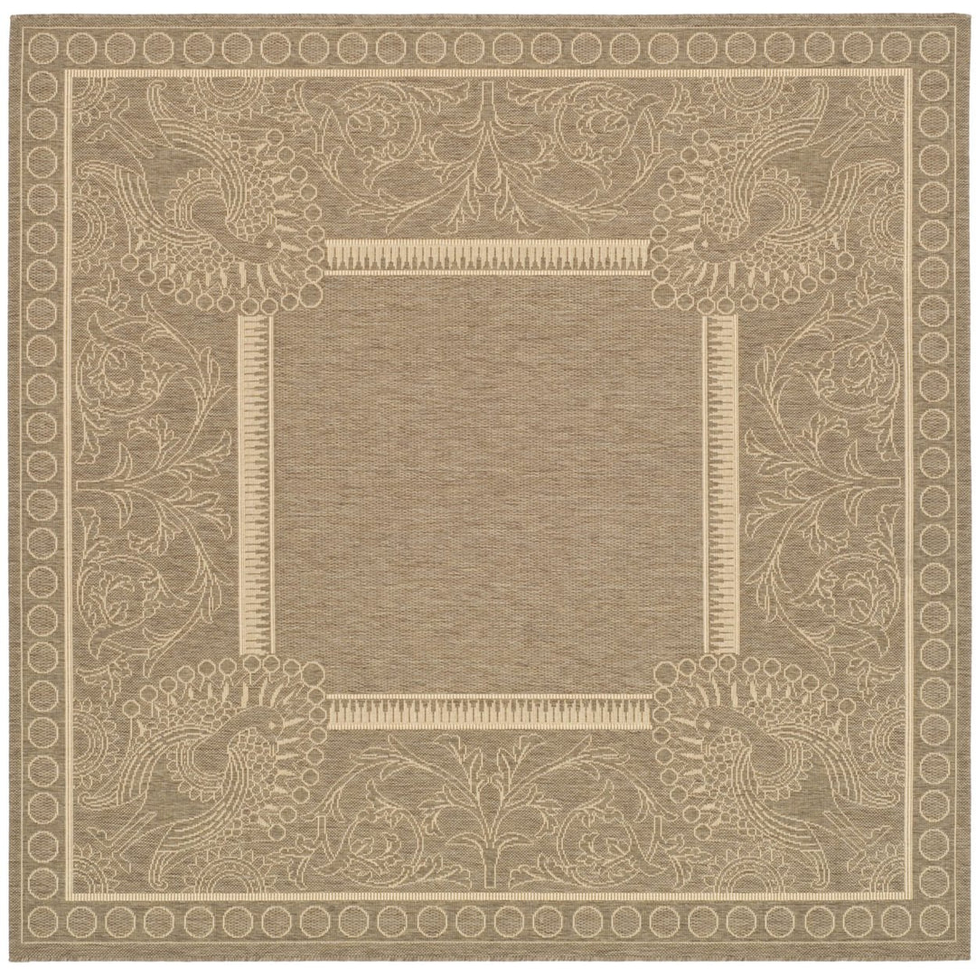 SAFAVIEH Outdoor CY2965-3009 Courtyard Brown / Natural Rug Image 1