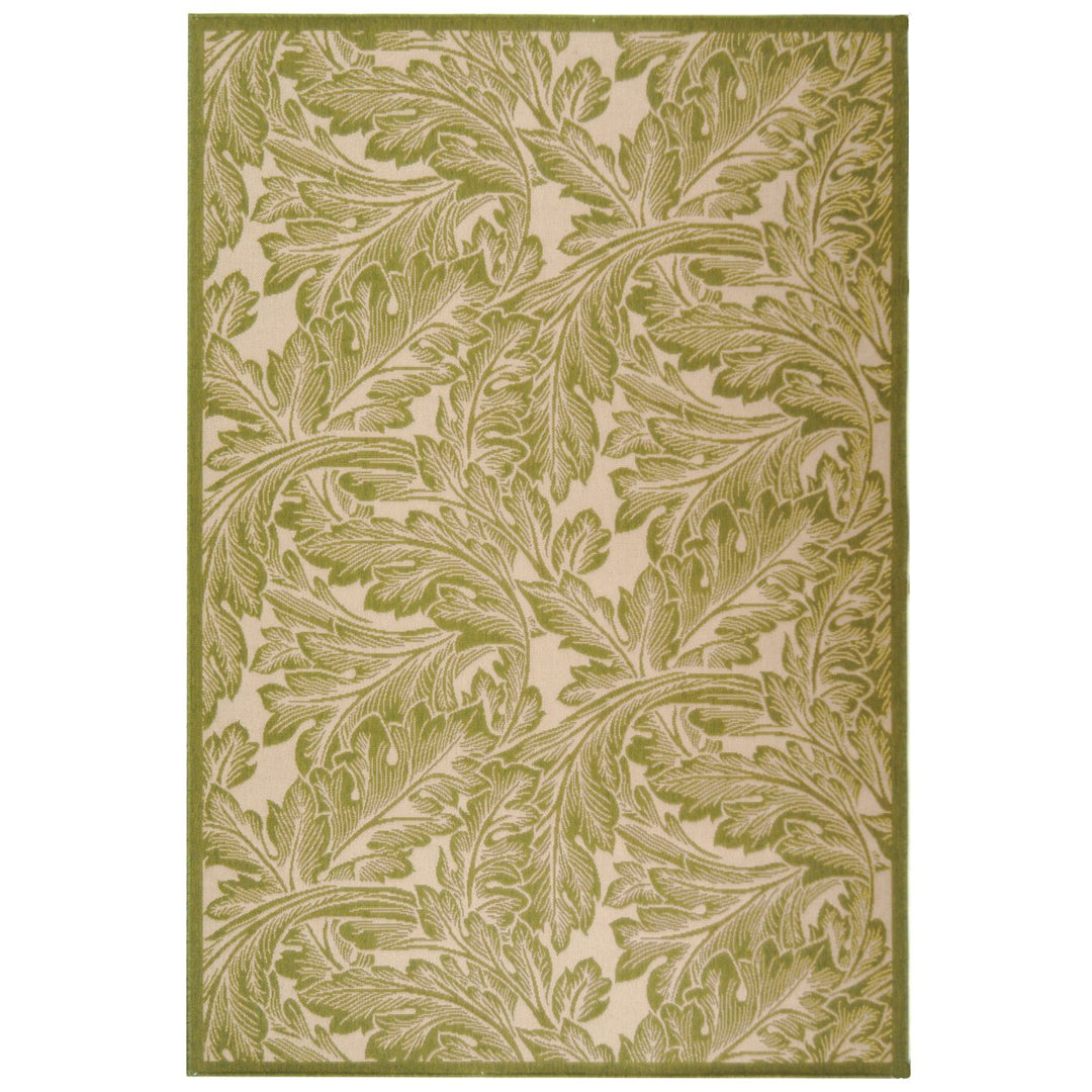 SAFAVIEH Outdoor CY2996-1E01 Courtyard Natural / Olive Rug Image 8