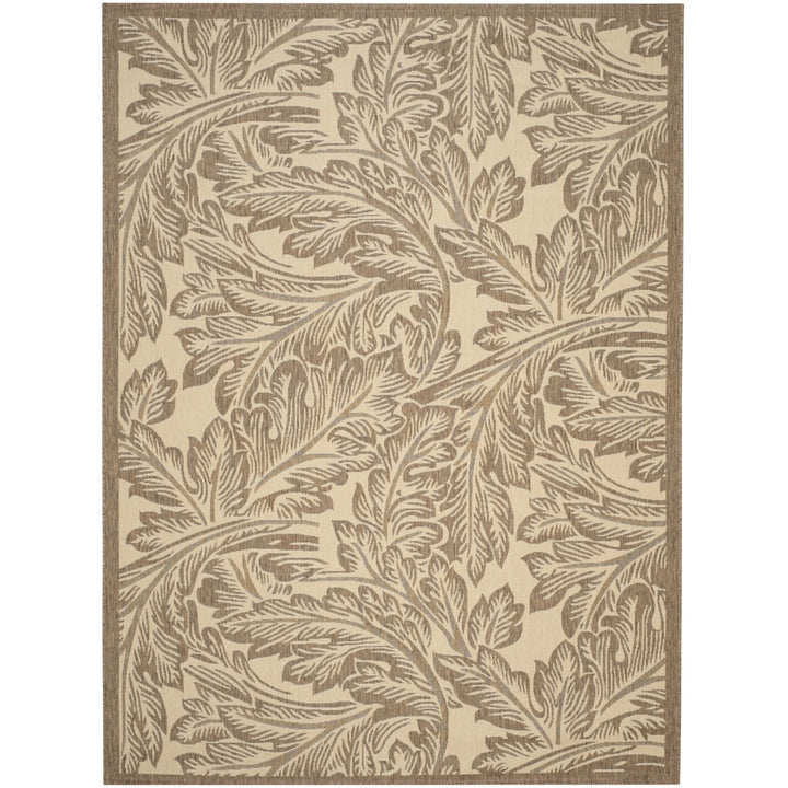 SAFAVIEH Outdoor CY2996-3001 Courtyard Natural / Brown Rug Image 3