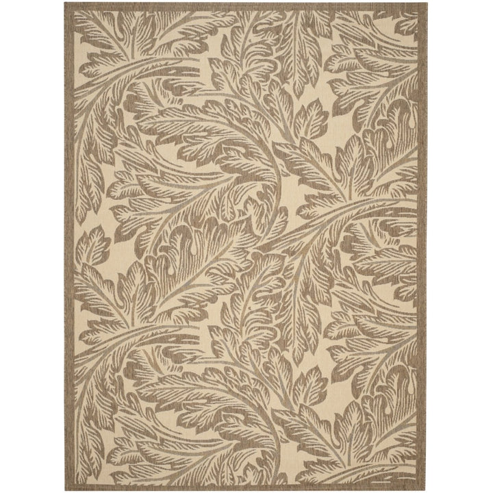 SAFAVIEH Outdoor CY2996-3001 Courtyard Natural / Brown Rug Image 1