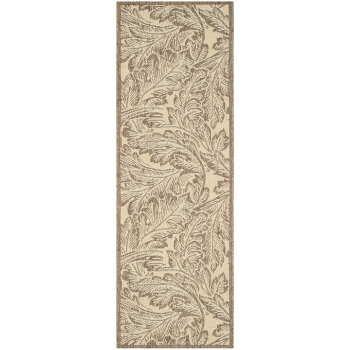 SAFAVIEH Outdoor CY2996-3001 Courtyard Natural / Brown Rug Image 5