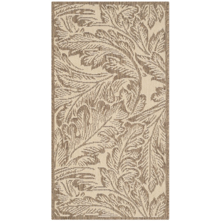 SAFAVIEH Outdoor CY2996-3001 Courtyard Natural / Brown Rug Image 1