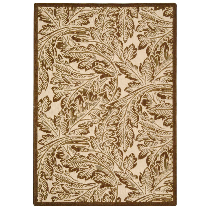 SAFAVIEH Outdoor CY2996-3001 Courtyard Natural / Brown Rug Image 1