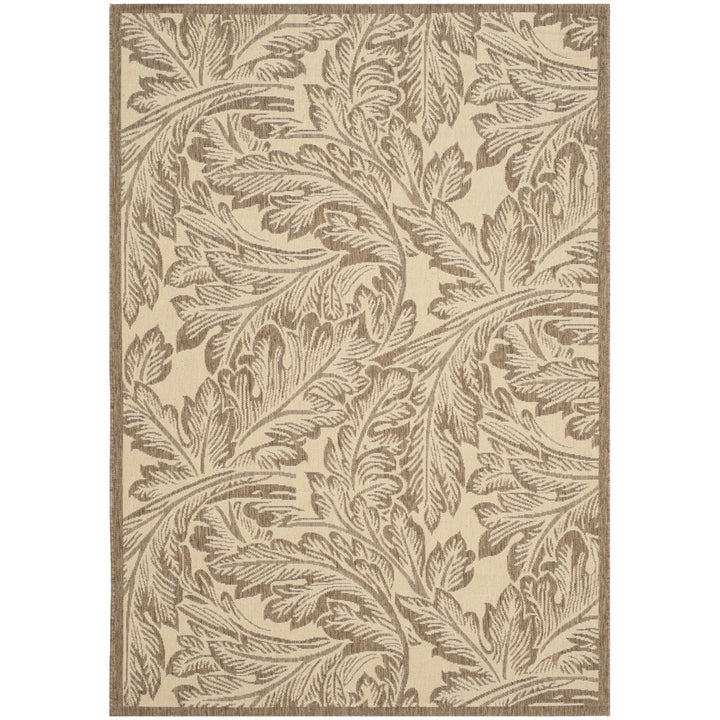 SAFAVIEH Outdoor CY2996-3001 Courtyard Natural / Brown Rug Image 9
