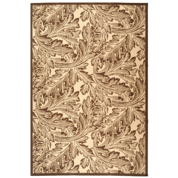 SAFAVIEH Outdoor CY2996-3001 Courtyard Natural / Brown Rug Image 10