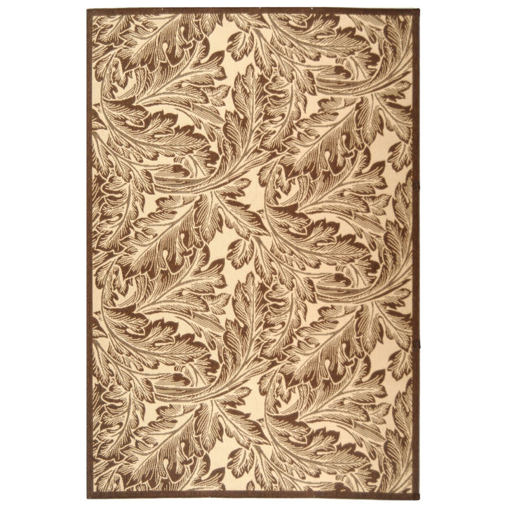 SAFAVIEH Outdoor CY2996-3001 Courtyard Natural / Brown Rug Image 1