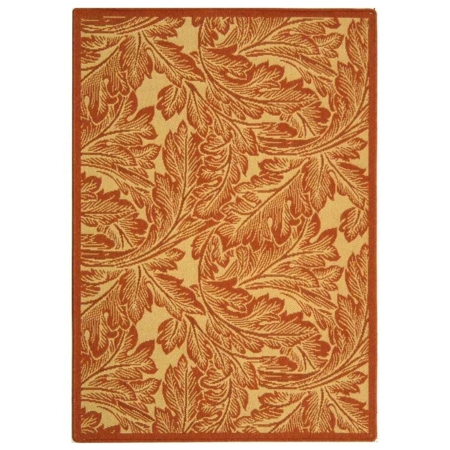 SAFAVIEH Outdoor CY2996-3201 Courtyard Natural / Terra Rug Image 1