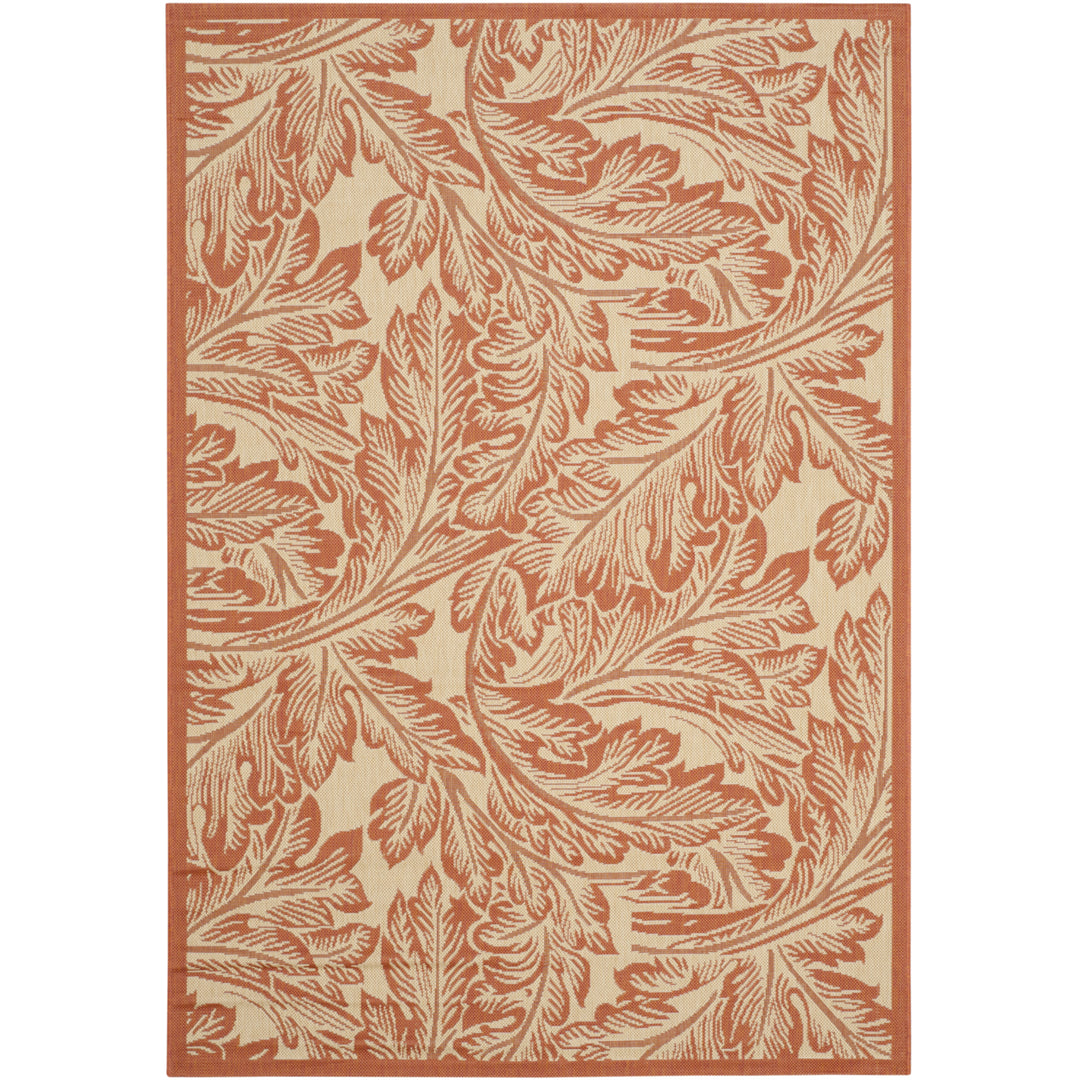 SAFAVIEH Outdoor CY2996-3201 Courtyard Natural / Terra Rug Image 6