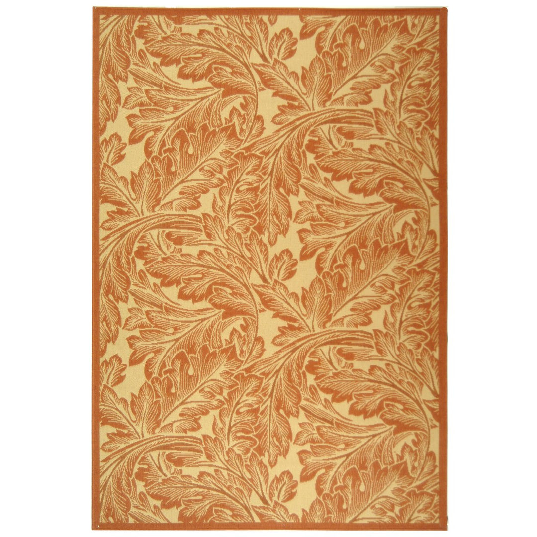 SAFAVIEH Outdoor CY2996-3201 Courtyard Natural / Terra Rug Image 8