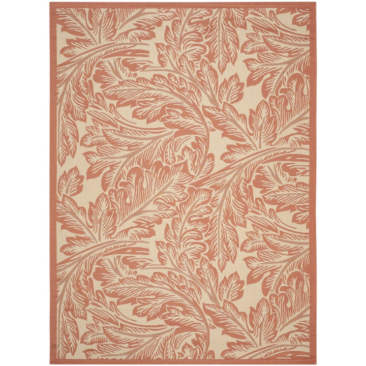 SAFAVIEH Outdoor CY2996-3201 Courtyard Natural / Terra Rug Image 1