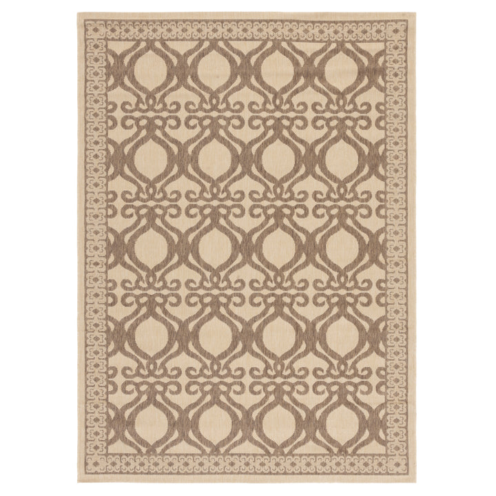 SAFAVIEH Outdoor CY3040-3001 Courtyard Natural / Brown Rug Image 6