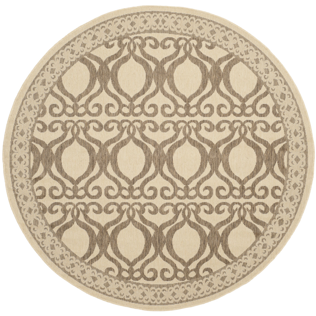 SAFAVIEH Outdoor CY3040-3001 Courtyard Natural / Brown Rug Image 9