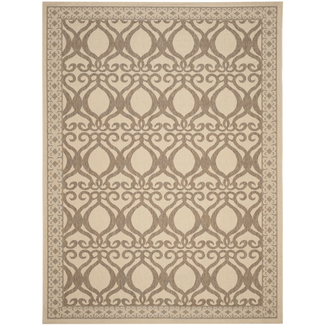 SAFAVIEH Outdoor CY3040-3001 Courtyard Natural / Brown Rug Image 10