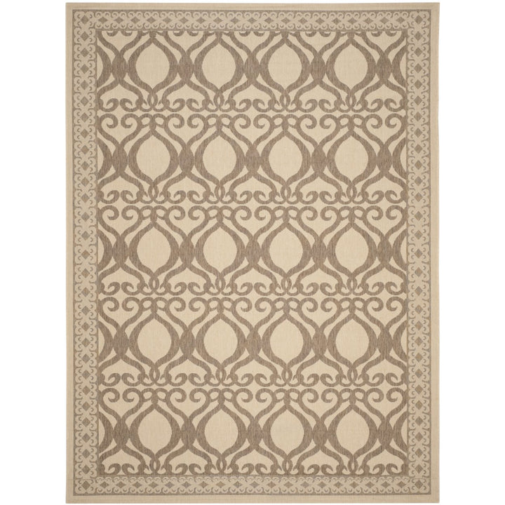 SAFAVIEH Outdoor CY3040-3001 Courtyard Natural / Brown Rug Image 1