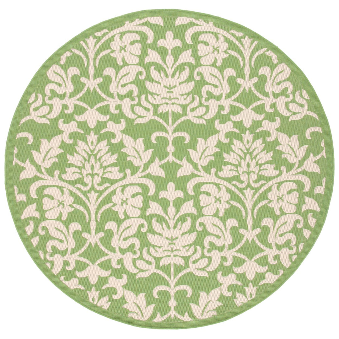 SAFAVIEH Outdoor CY3416-1E06 Courtyard Olive / Natural Rug Image 9