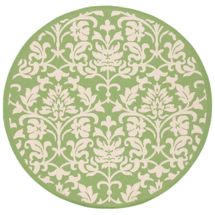 SAFAVIEH Outdoor CY3416-1E06 Courtyard Olive / Natural Rug Image 1