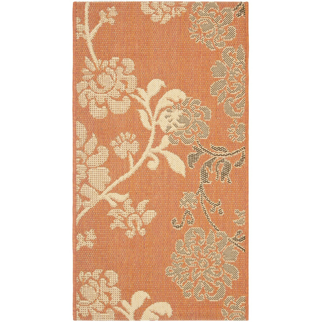 SAFAVIEH Outdoor CY4027C Courtyard Terra Natural / Brown Rug Image 1