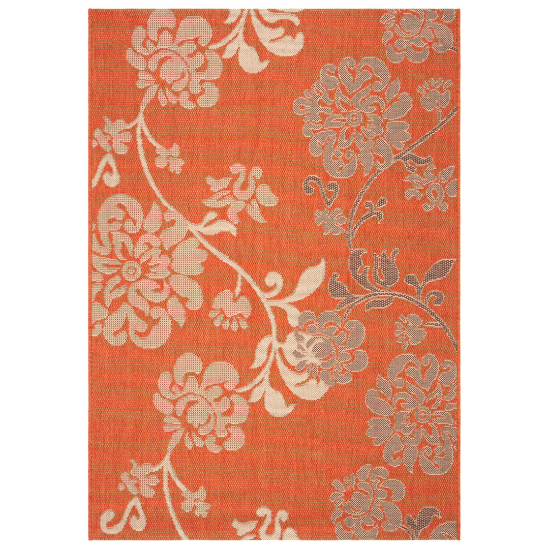 SAFAVIEH Outdoor CY4027C Courtyard Terra Natural / Brown Rug Image 1