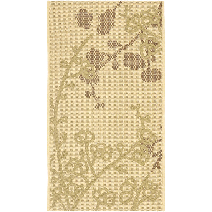 SAFAVIEH Indoor Outdoor CY4038A Courtyard Natural / Olive Rug Image 4