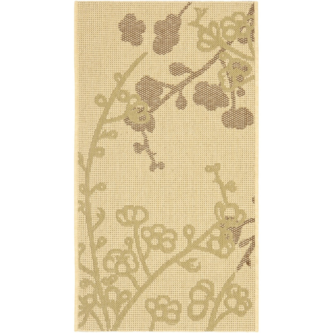 SAFAVIEH Indoor Outdoor CY4038A Courtyard Natural / Olive Rug Image 1