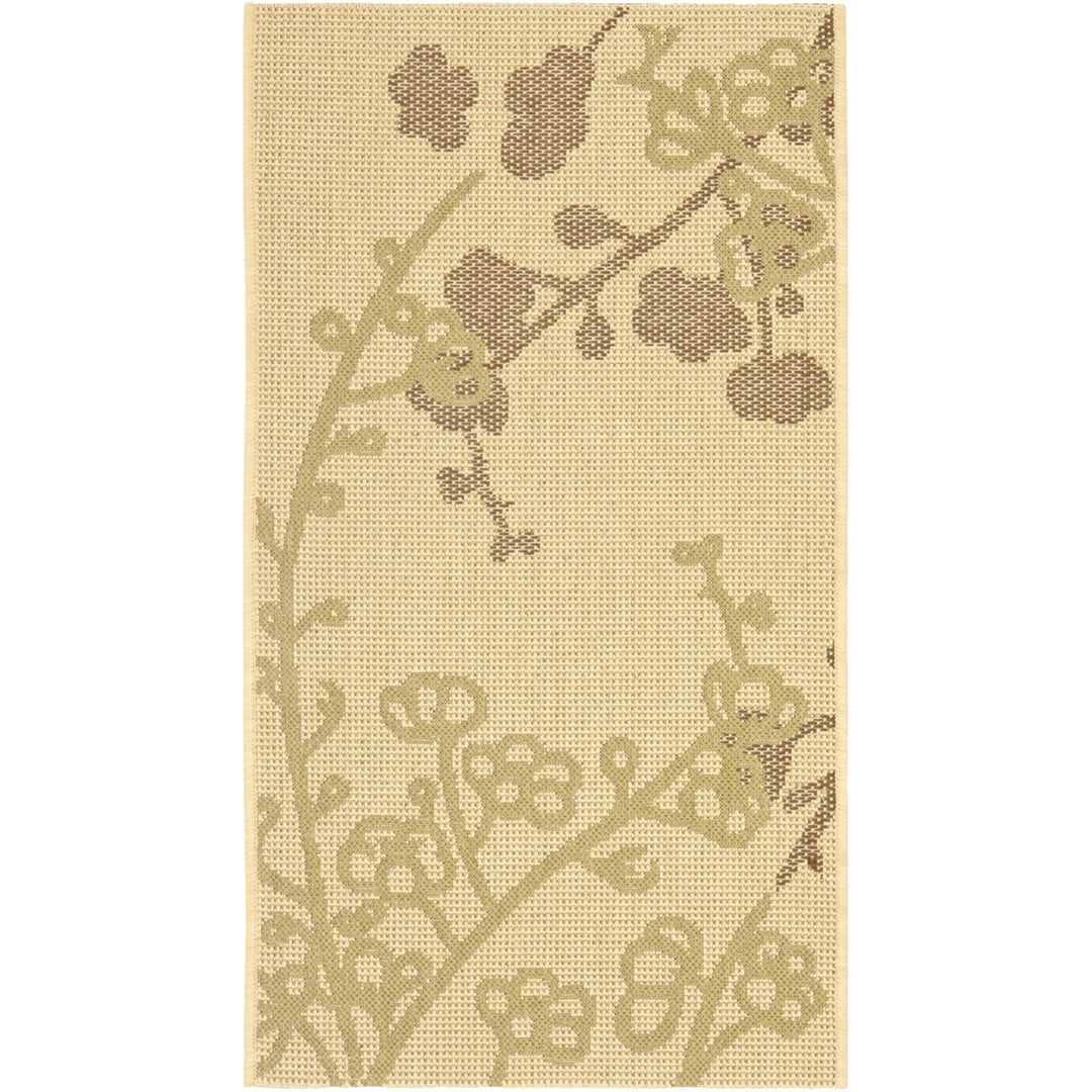 SAFAVIEH Indoor Outdoor CY4038A Courtyard Natural / Olive Rug Image 8