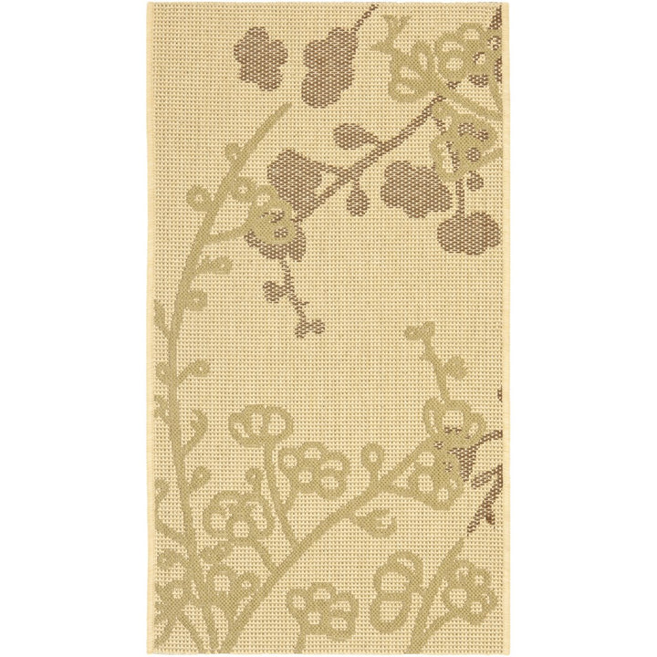 SAFAVIEH Indoor Outdoor CY4038A Courtyard Natural / Olive Rug Image 1