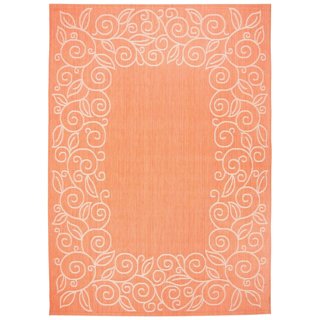 SAFAVIEH Outdoor CY5139A Courtyard Terracotta / Beige Rug Image 1