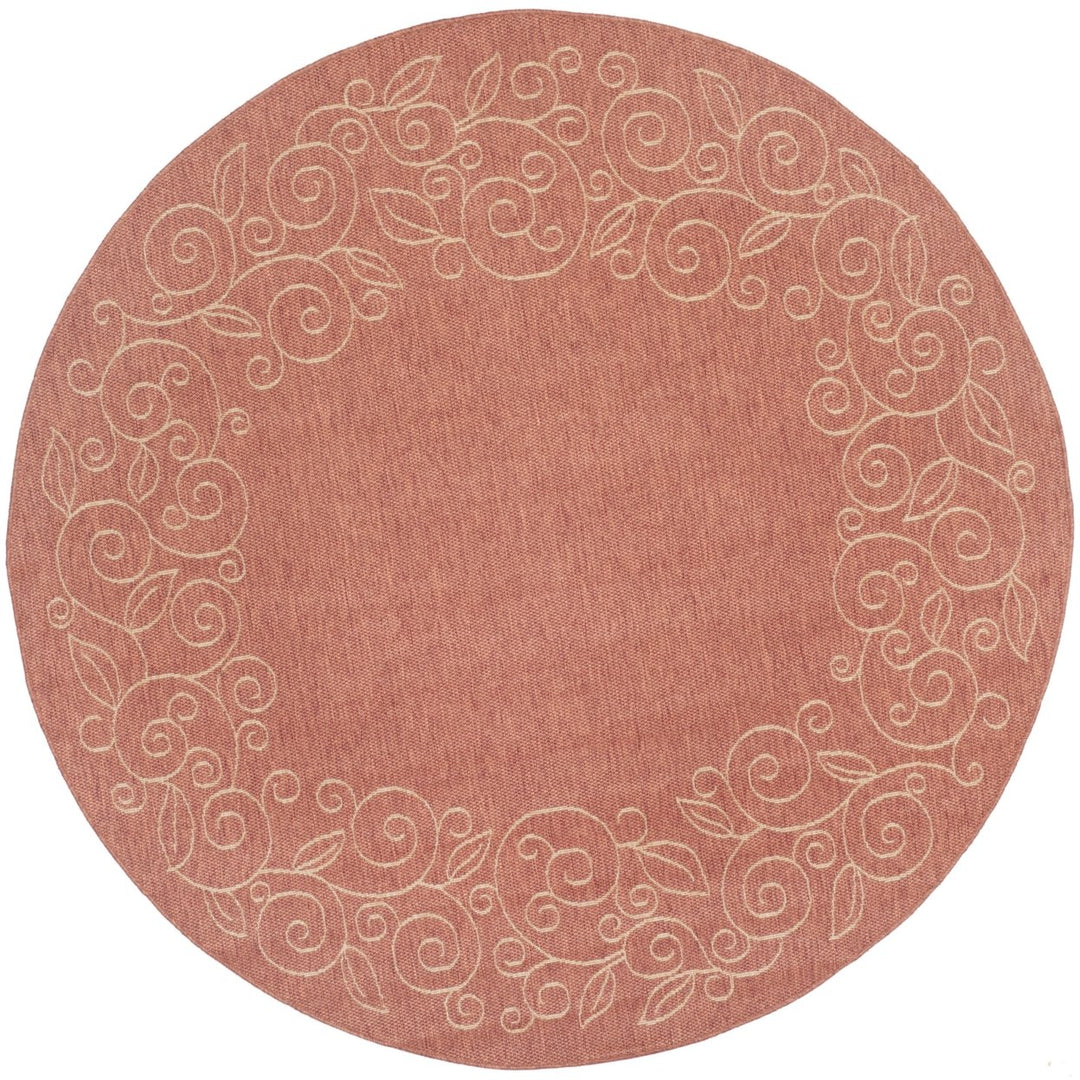 SAFAVIEH Outdoor CY5139A Courtyard Terracotta / Beige Rug Image 1