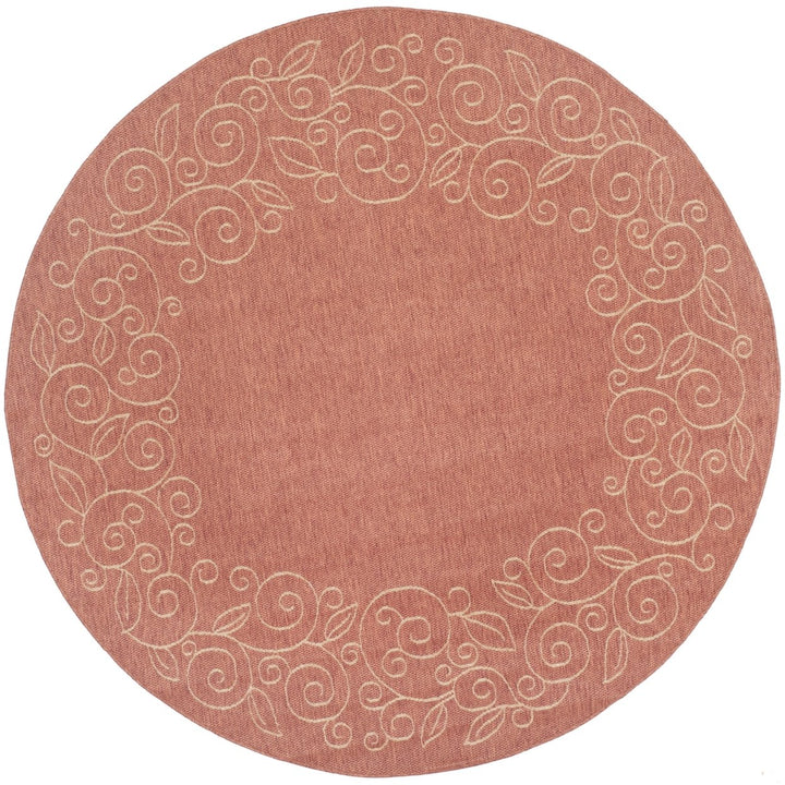 SAFAVIEH Outdoor CY5139A Courtyard Terracotta / Beige Rug Image 1