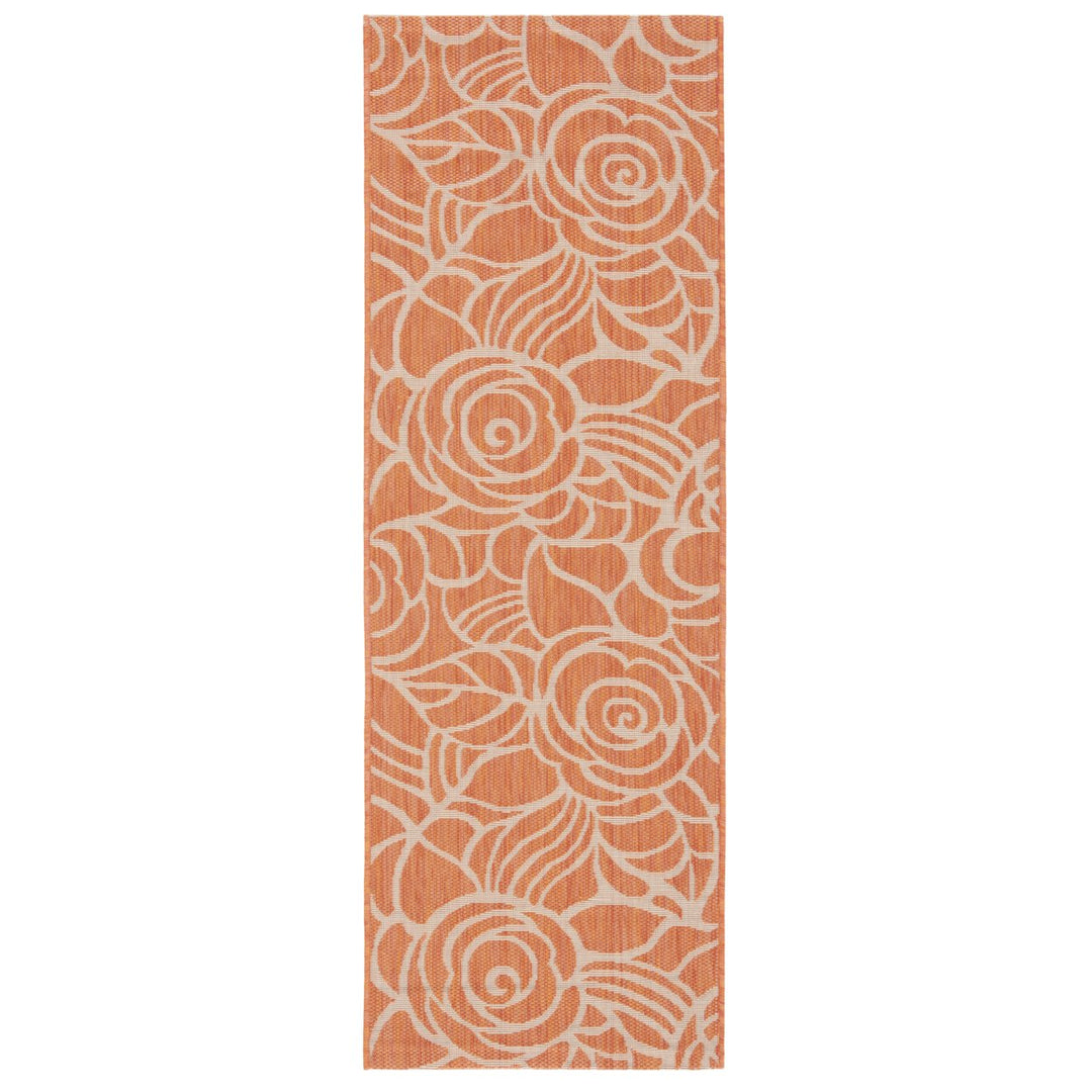 SAFAVIEH Outdoor CY5141A Courtyard Collection Rust / Sand Rug Image 4