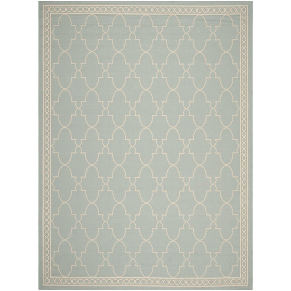 SAFAVIEH Indoor Outdoor CY5142-223 Courtyard Aqua / Beige Rug Image 2