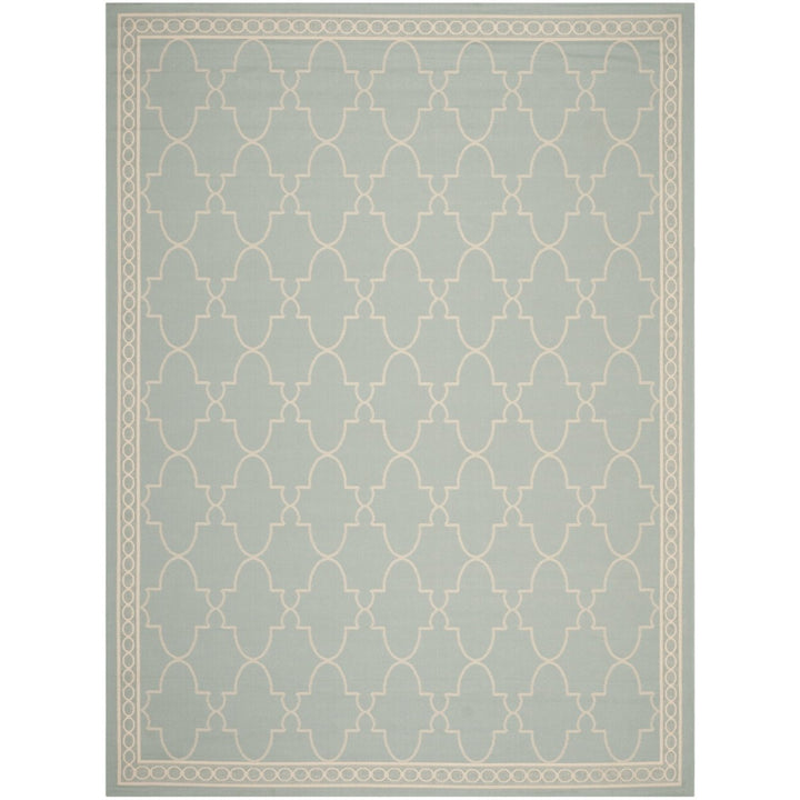 SAFAVIEH Indoor Outdoor CY5142-223 Courtyard Aqua / Beige Rug Image 2