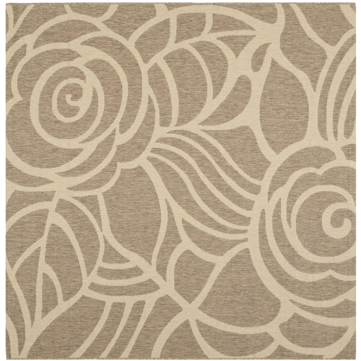 SAFAVIEH Indoor Outdoor CY5141B Courtyard Coffee / Sand Rug Image 8