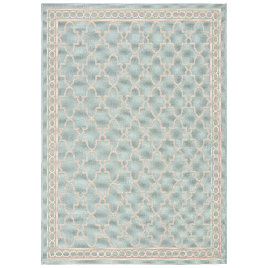 SAFAVIEH Indoor Outdoor CY5142-223 Courtyard Aqua / Beige Rug Image 8