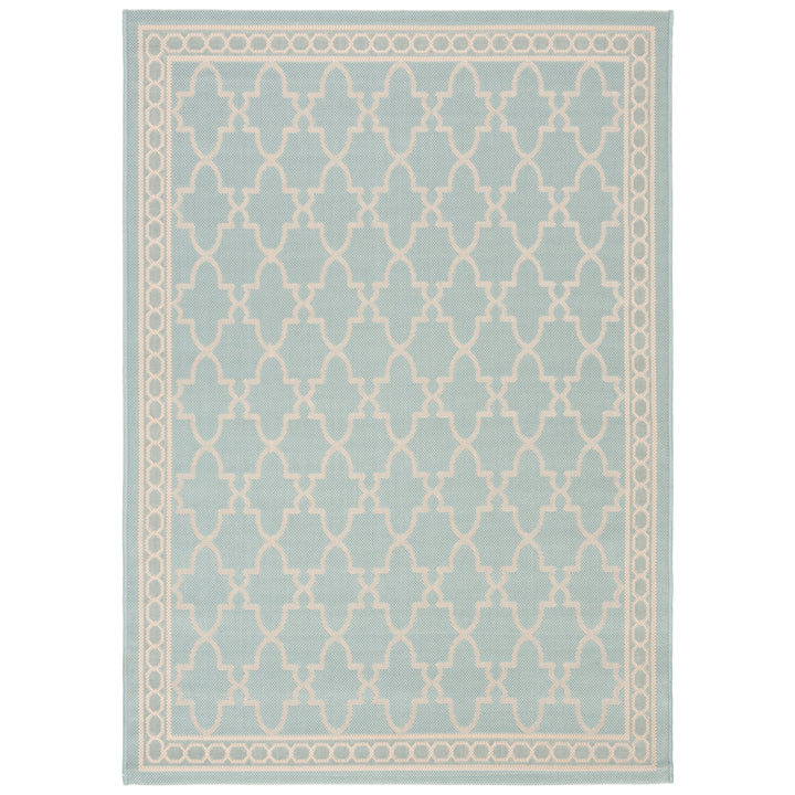 SAFAVIEH Indoor Outdoor CY5142-223 Courtyard Aqua / Beige Rug Image 8