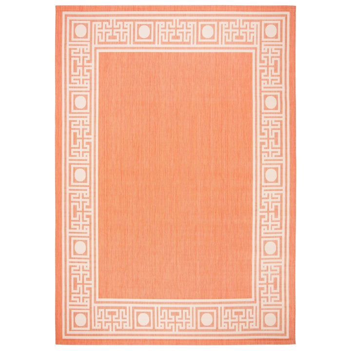 SAFAVIEH Outdoor CY5143A Courtyard Collection Rust / Sand Rug Image 3