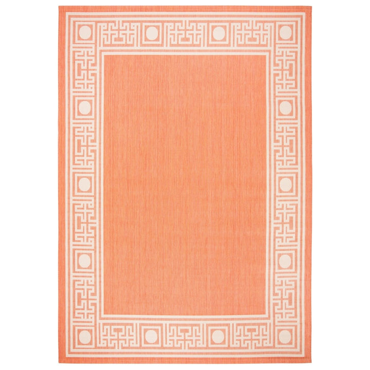 SAFAVIEH Outdoor CY5143A Courtyard Collection Rust / Sand Rug Image 1